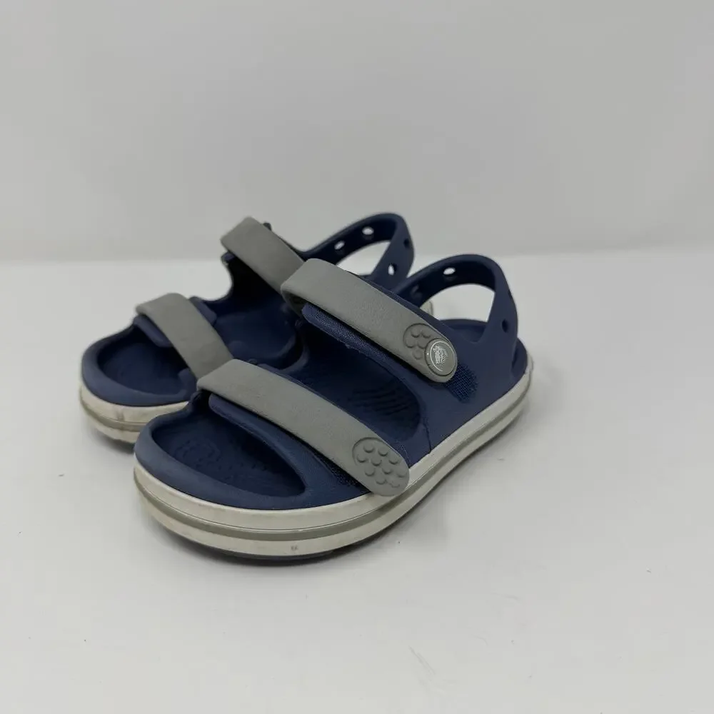 Crocs Navy & Gray Sandals C7 Kids